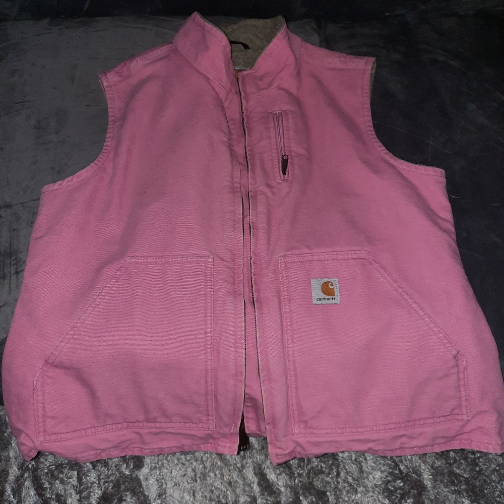 SZ L Pink Carhartt Lined Vest